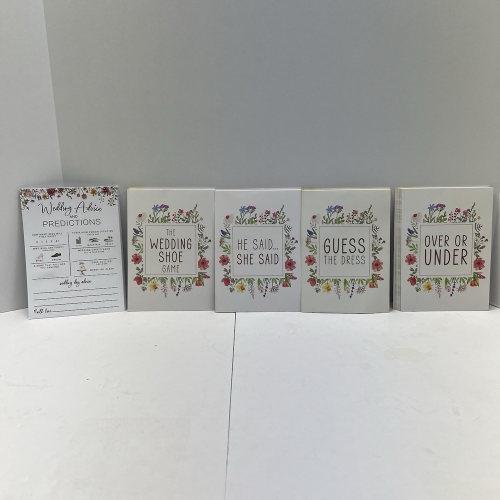 79β Pieces Wedding Advice Shower Games Wildflower Theme Flowers
